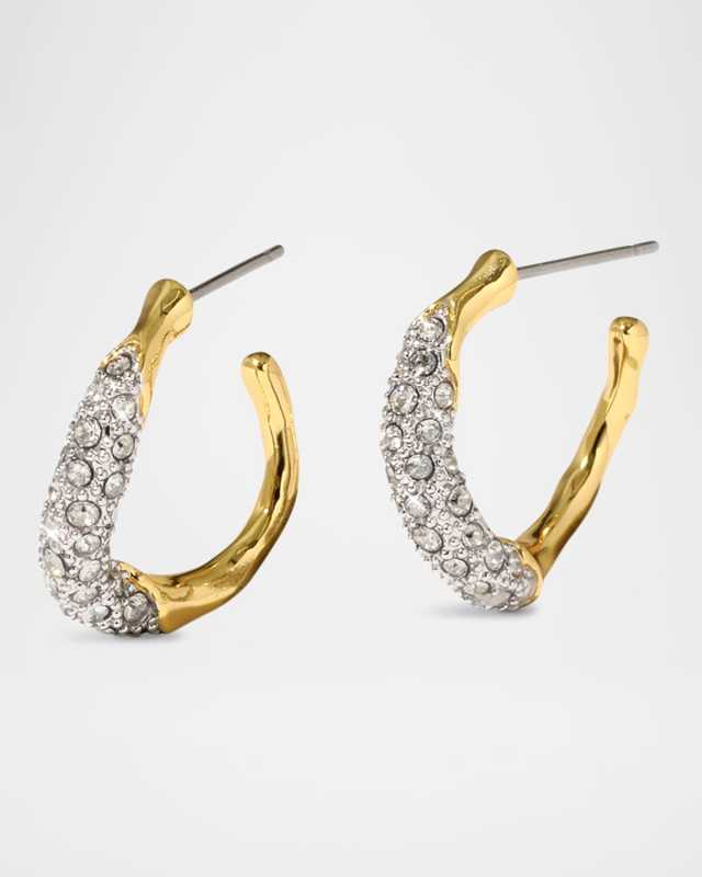 Solanales Crystal Twist Mini Hoop Earrings